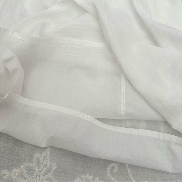 Zara Girls Embroidered White 3/4 Sleeve Midi Lined Formal Dress - Picture 4 of 10